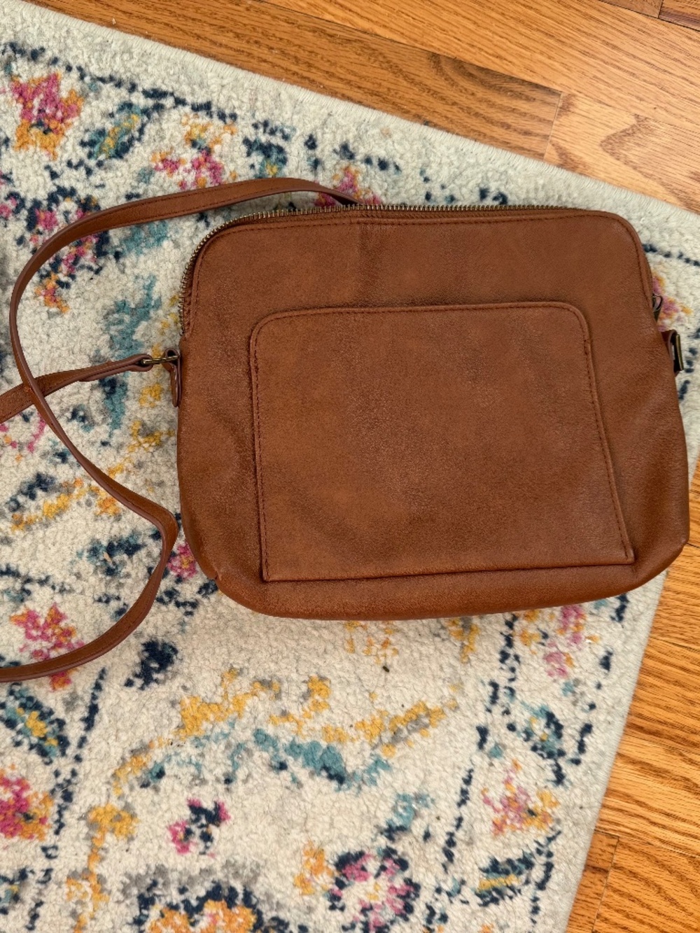 Universal Thread Brown Faux Leather Crossbody Purse